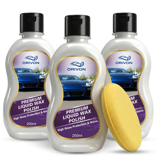 Premium Liquid Wax Polish, Pack of 3 (600 ml)